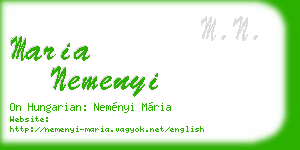 maria nemenyi business card
